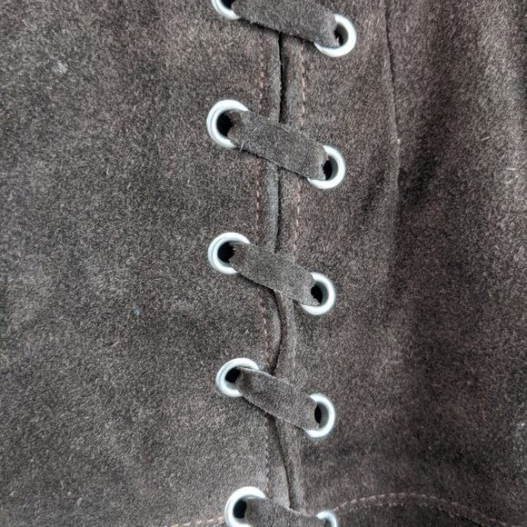 Vintage brown suede skirt - Picture 2 of 5